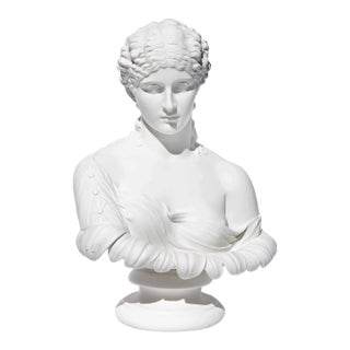 19th Century Life Size Parian Classical Bust of Clytie For Sale