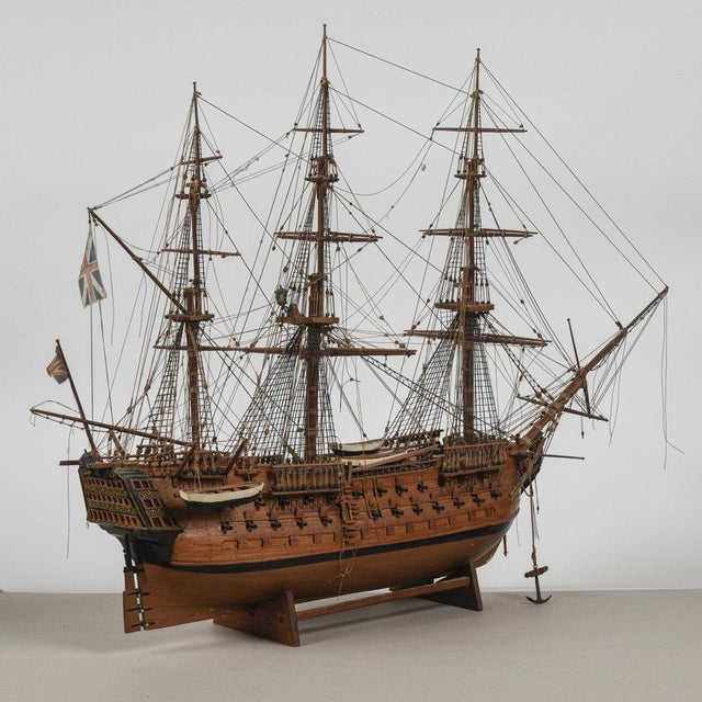 Detailed model of the famous british sailing ship hms victory, with the note that it requires minor repairs. General...