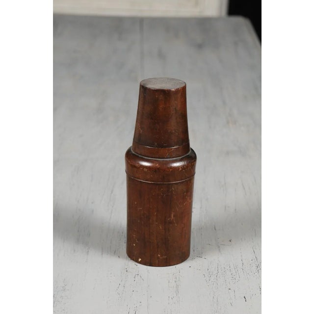 Mid 19th Century Late 19th Century French Treenware Bottle With Conic Lid Serving as a Cup For Sale - Image 5 of 12