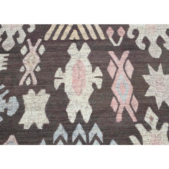 Turkish Kilim Oriental Handmade Flatweave 10'2" x 12'7" #18678 For Sale In Houston - Image 6 of 8