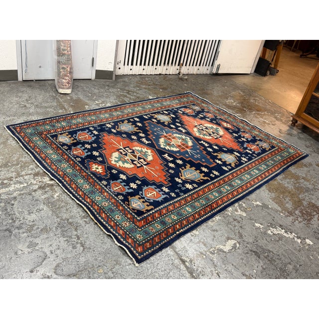 Tribal 6ft 6in × 9ft 1in Persain Hand-Knotted Wool Tribal Area Rug For Sale - Image 3 of 12