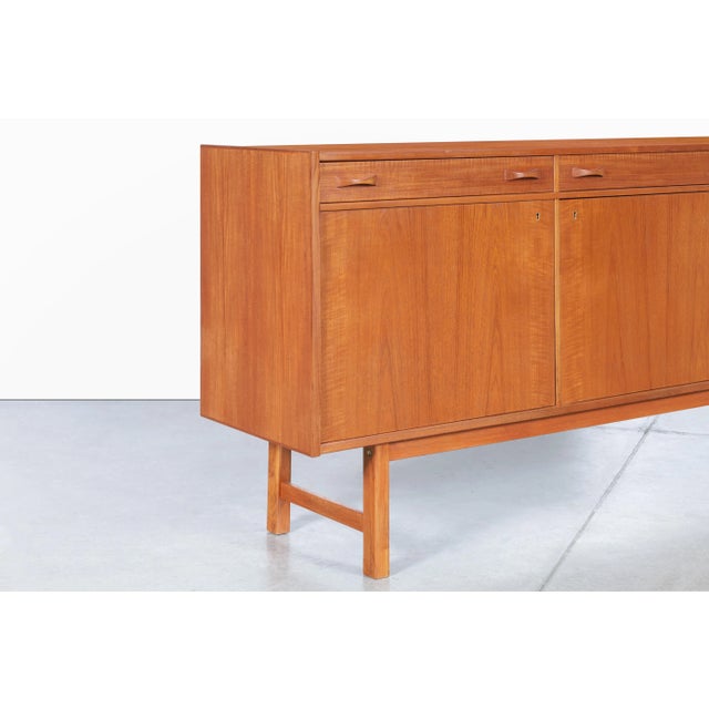 Mid-Century Modern Scandinavian Modern Teak Credenza by Tage Olofsson for Ulferts Mobler, 1960s For Sale - Image 3 of 12