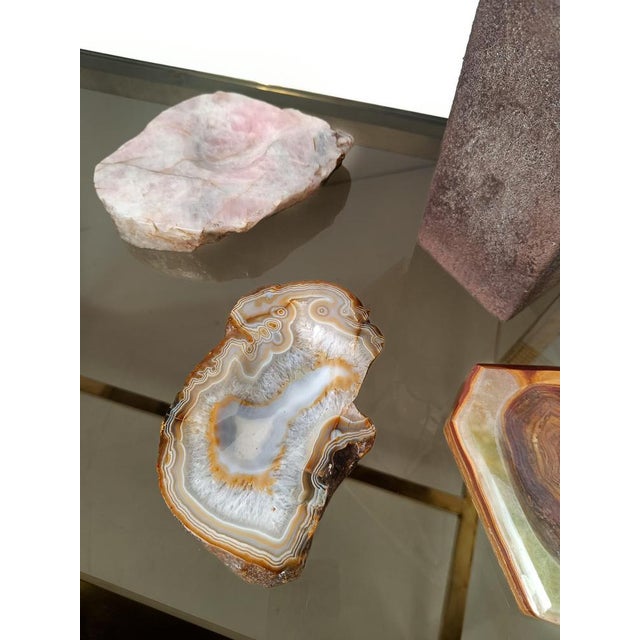 Vintage Freeform Ashtray in Natural Carved Agate, 1970s For Sale - Image 4 of 17