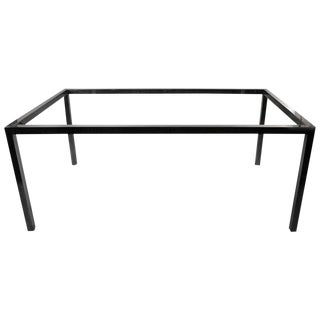 Cast Aluminum Extension Dining Table With Wall Mount Brackets For Sale