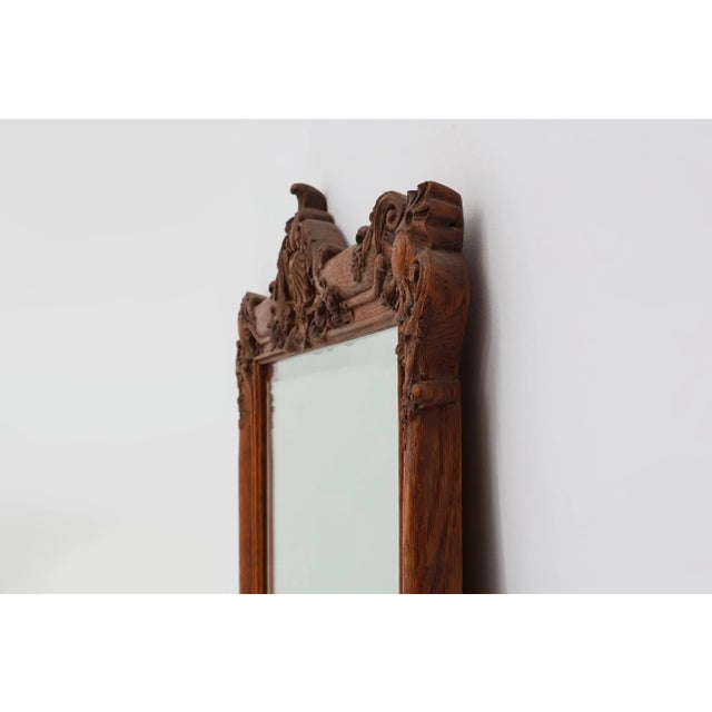French Baroque Carved Wooden Beveled Mirror, 1890s For Sale - Image 12 of 14