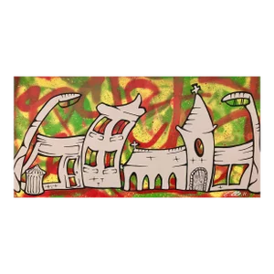 Silver Street With Abstract Background Pop Art by British Urban Graffiti Artist