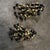 1980s Coppola E Toppo Style Brass and Black Beads Italian Chandelier Earrings For Sale - Image 12 of 12