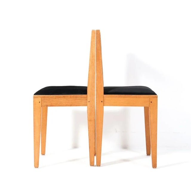 Set of Arts & Crafts Art Nouveau Oak Side Chairs by Jac. Van Den Bosch, 1904 For Sale - Image 4 of 9