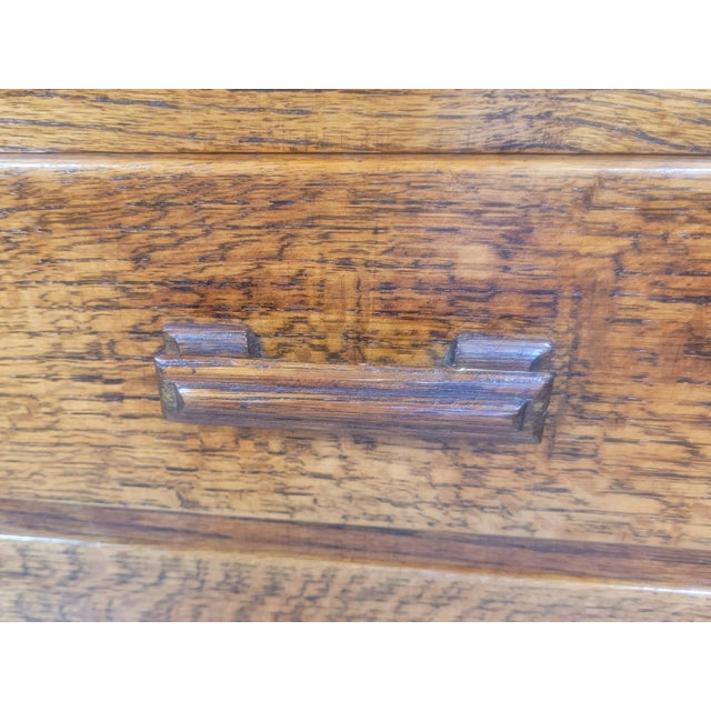 Vintage Rustic Oak Tallboy Cabinet, 1930s For Sale - Image 9 of 18