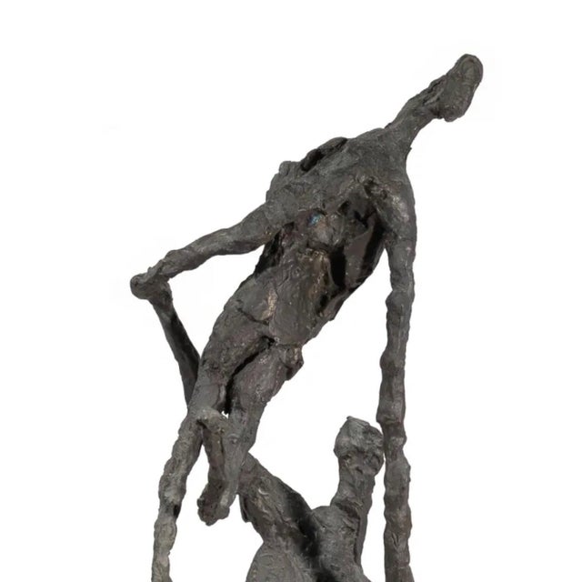 Gerard Koch, Large Bronze Modernist Sculpture Acrobats 1/3 French German Artist Gerard Koch, c.1960's For Sale - Image 4 of 12