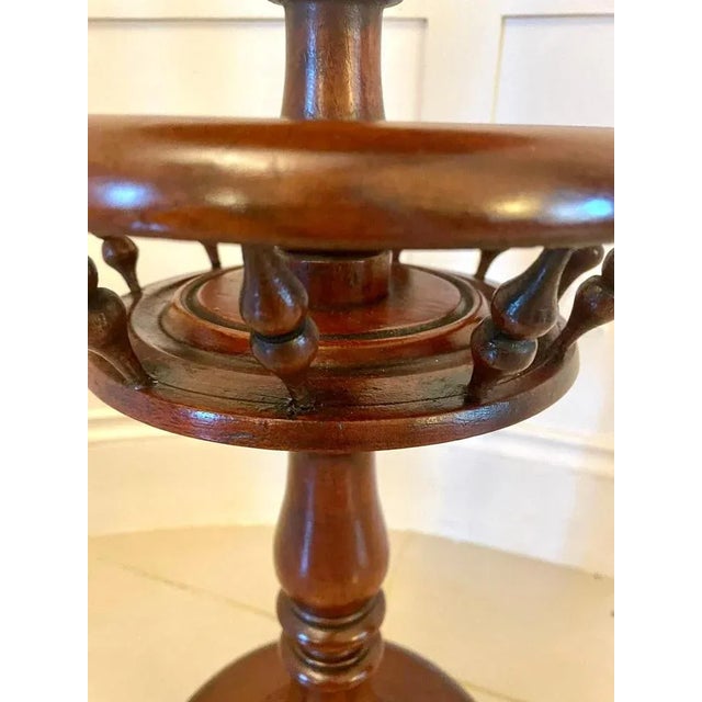 Antique Victorian Mahogany Circular Lamp Table For Sale - Image 10 of 13