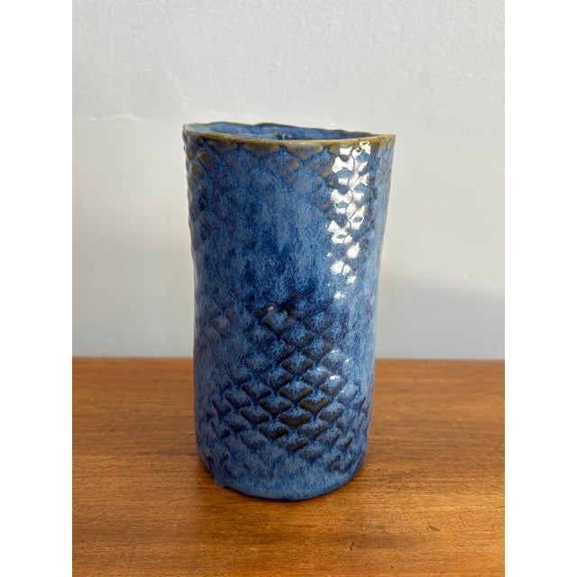 Late 20th Century Handmade Folk Art Pottery Mug For Sale - Image 4 of 7