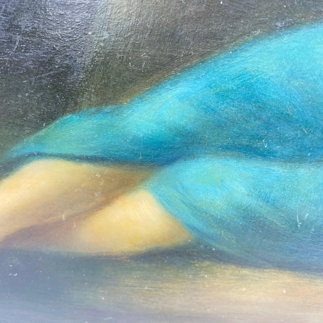 Oil Painting by Germaine Dawis, France, 1921 For Sale - Image 3 of 11