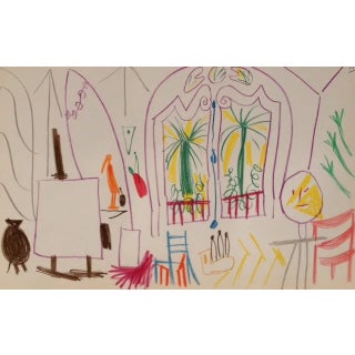 1990s Picasso Sketchbook Carnet De La Californie Print # 2 Dated 15/11/1955 For Sale