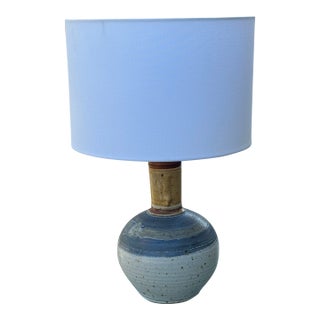 Wallet Smith Stoneware Pottery Lamp For Sale