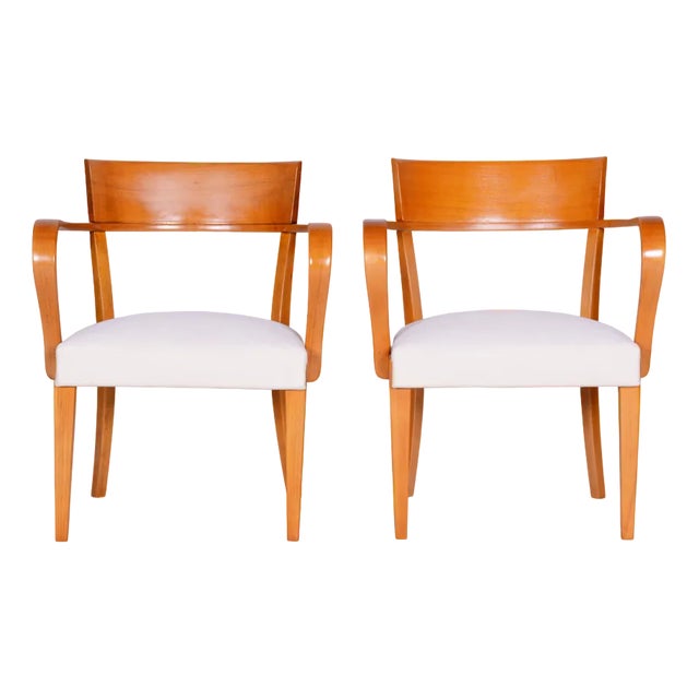 Set of Art Deco Beech Armchairs by Jindrich Halabala for Up Zavody, 1930s For Sale