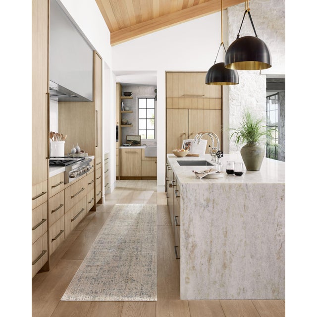 Loloi Rugs Amber Lewis x Loloi Alie Sand / Sky 18" x 18" Sample Rug For Sale - Image 4 of 8