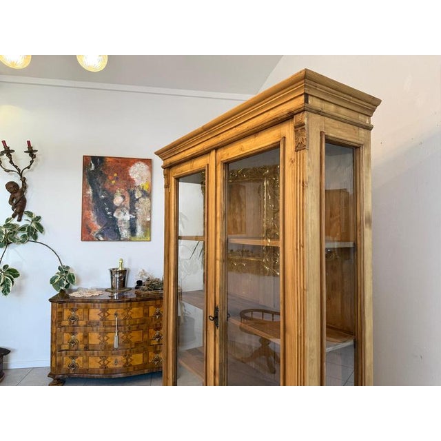 Antique Farmhouse Display Cabinet For Sale - Image 4 of 11