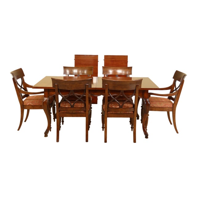 Stickley French Style Dining Room Table Chairs Set 7 Pieces
