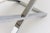 Vintage X Frame Chromed Steel Bench With New White Boucle Sling Seat, 1980's For Sale - Image 9 of 12
