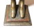 Rare Antique 19th Century Cast Iron Pair Lady Boots Match Holder Door Stopper For Sale - Image 9 of 12