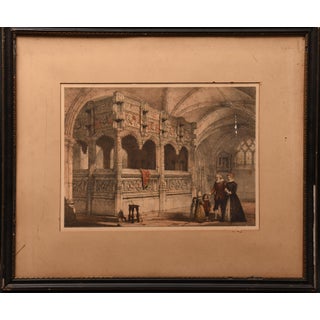 The Shrine of the Countess De La Warre, Boxgrove Priory 19th Century, Framed For Sale
