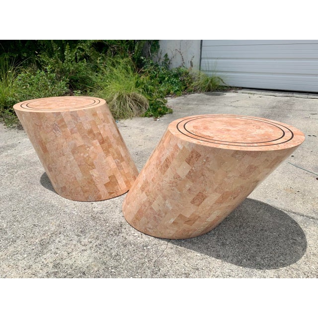 1980s 1980s Maitland-Smith Tessellated Stone Angular Pedestal For Sale - Image 5 of 6