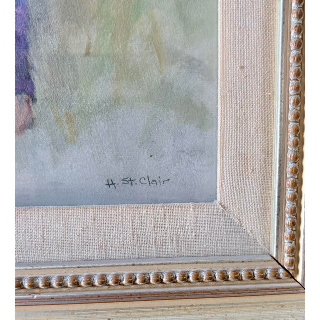 This oil painting on canvas is by artist Helen Matheny St. Clair (USA, 1931-2022) that measures 9”’X 12”. The art is then...
