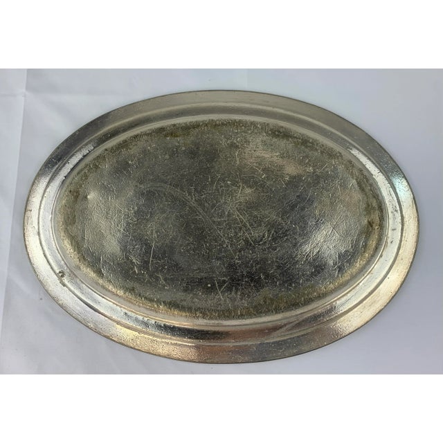 Mid 20th Century Waldorf Astoria Oval Silver Plated Tray For Sale In Los Angeles - Image 6 of 6