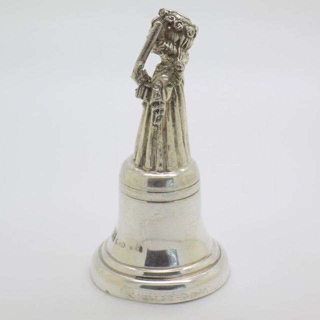 Vintage Italian Silver Brandimarte Angel Bell Figurine, Florence, 1980s For Sale - Image 4 of 14