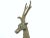 Metal Vintage Large Brass Deer Statue For Sale - Image 7 of 11