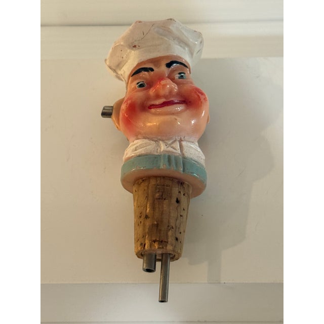 Vintage Working Figural Chef Bottle Pourer — Mid-Century Novelty Barware For Sale - Image 10 of 12