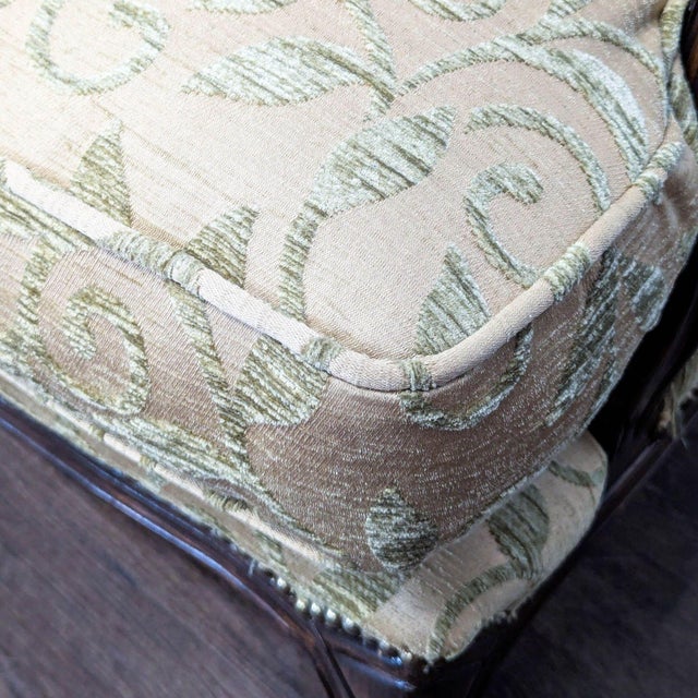 Louis XV Style Upholstered Bergère Lounge Chair For Sale - Image 12 of 15