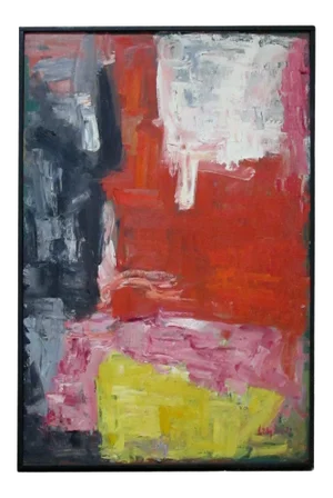 1950s American Mid-Century Abstract Expressionist Painting