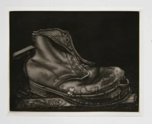 Gerde Ebert, "Boot," Mezzotint