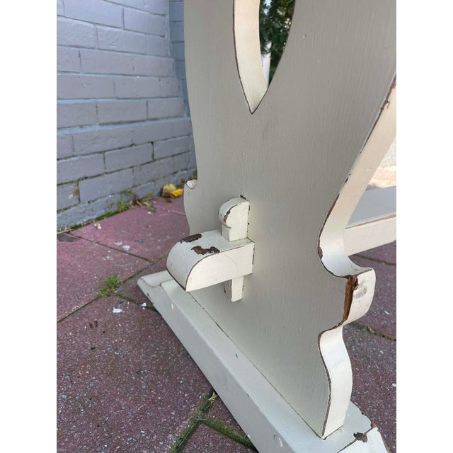 Antique English Solid Oak Kitchen Table 1900 For Sale - Image 4 of 15