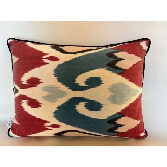 This dazzling pillow cover from Les Ottomans with a floral inspired medallion design on a silk velvet fabric on the front,...