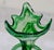 Mid 20th Century Mid-Century Modern Emerald Swirl Murano Style Handkerchief Vase For Sale - Image 5 of 9