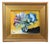 2020s Colorful Bouquet of Flowers Oil Painting Including the Antiqued Gold Wood Frame For Sale - Image 5 of 5