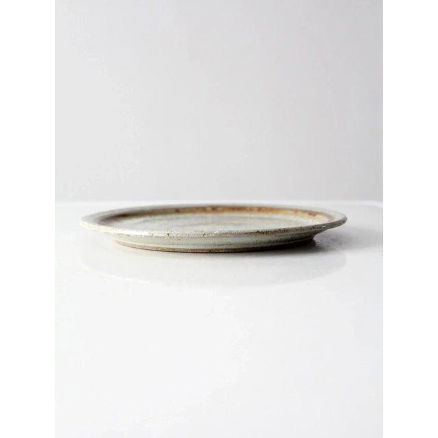 Mid 20th Century Vintage Studio Pottery Plate For Sale - Image 5 of 8