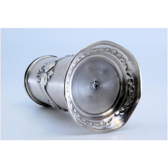 Silver Toothpick Holder in Cylindrical Shape, Shell-Shaped on the Body and Lid For Sale - Image 6 of 11