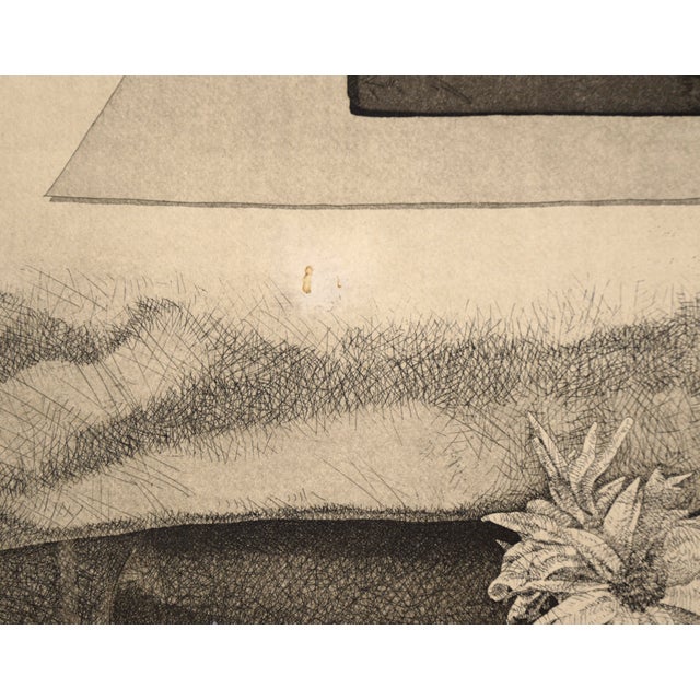 Paper "Dark Box" Drypoint Etching With Aquatint (No. 10/20) by Benjamin Vasserman For Sale - Image 7 of 7