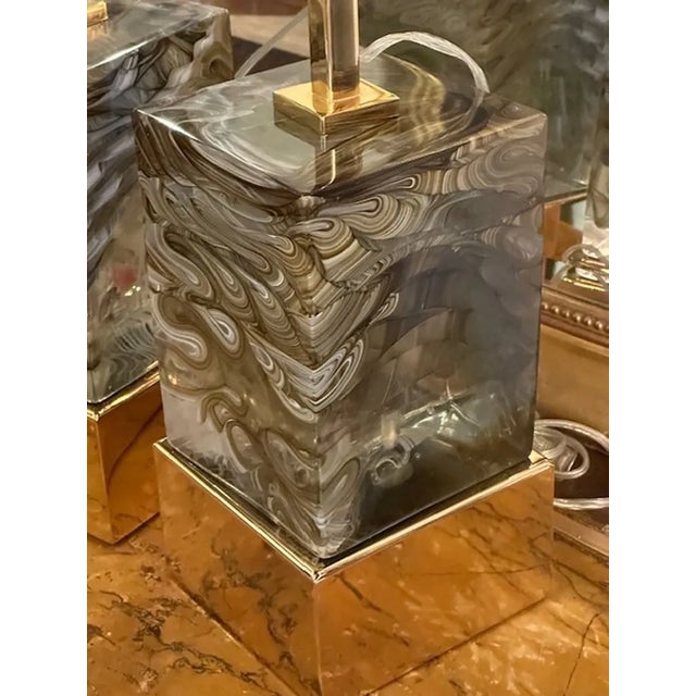 Murano Fume Block Lamps For Sale - Image 4 of 7