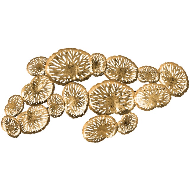 Modern Plate Wall Décor, Gold For Sale - Image 3 of 3