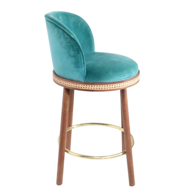 Marie Burgos Design Alma Boop Bar Height Stool For Sale - Image 4 of 13