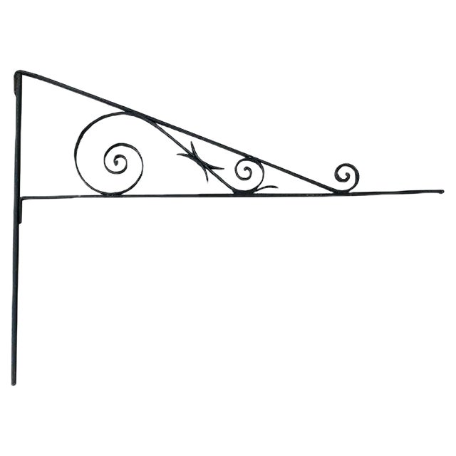 Antique Wrought Iron Shop Wall Bracket For Sale
