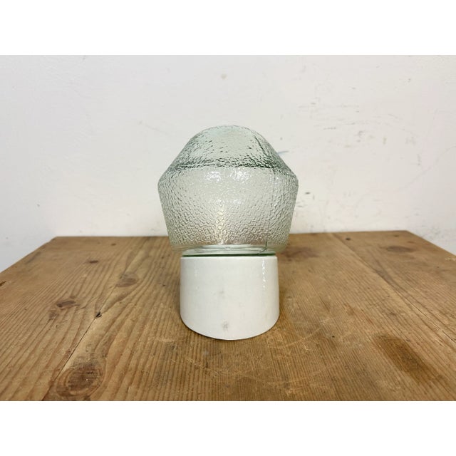 Vintage White Porcelain Wall Light, 1970s For Sale - Image 4 of 11