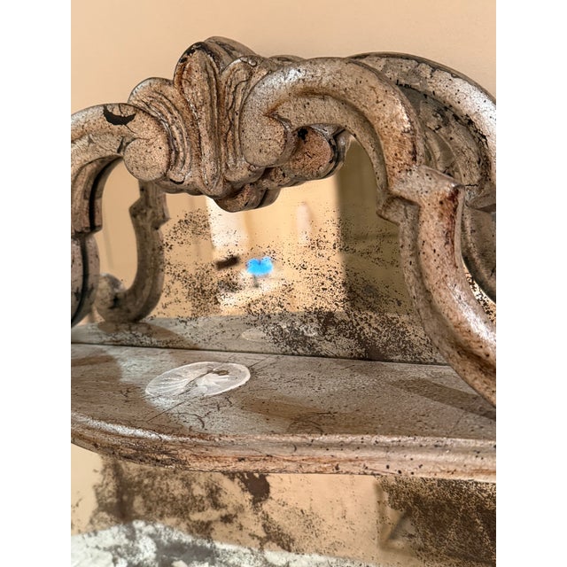 Kate Spieglman White Gold Leaf Display Mirror For Sale In Los Angeles - Image 6 of 7