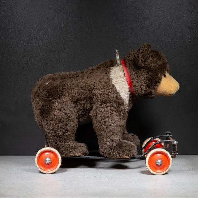 Industrial Vintage Steiff Mohair Riding Bear Toy-Germany For Sale - Image 3 of 10