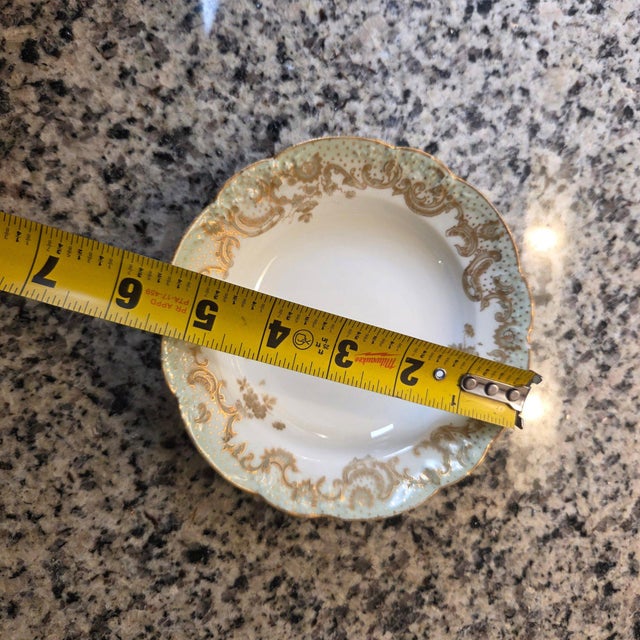 Antique 1896-1920 Elite Works Limoges France Gilded Porcelain Berry Bowls - Set of 4 For Sale In Portland, ME - Image 6 of 6